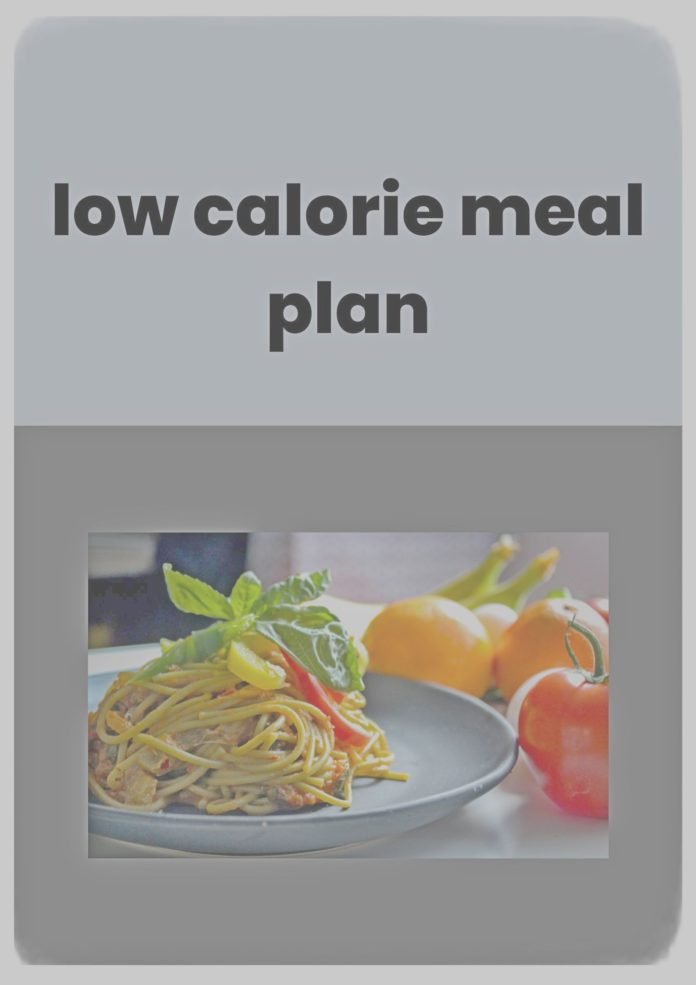 low calorie meal plan Low Calorie Meal Plan